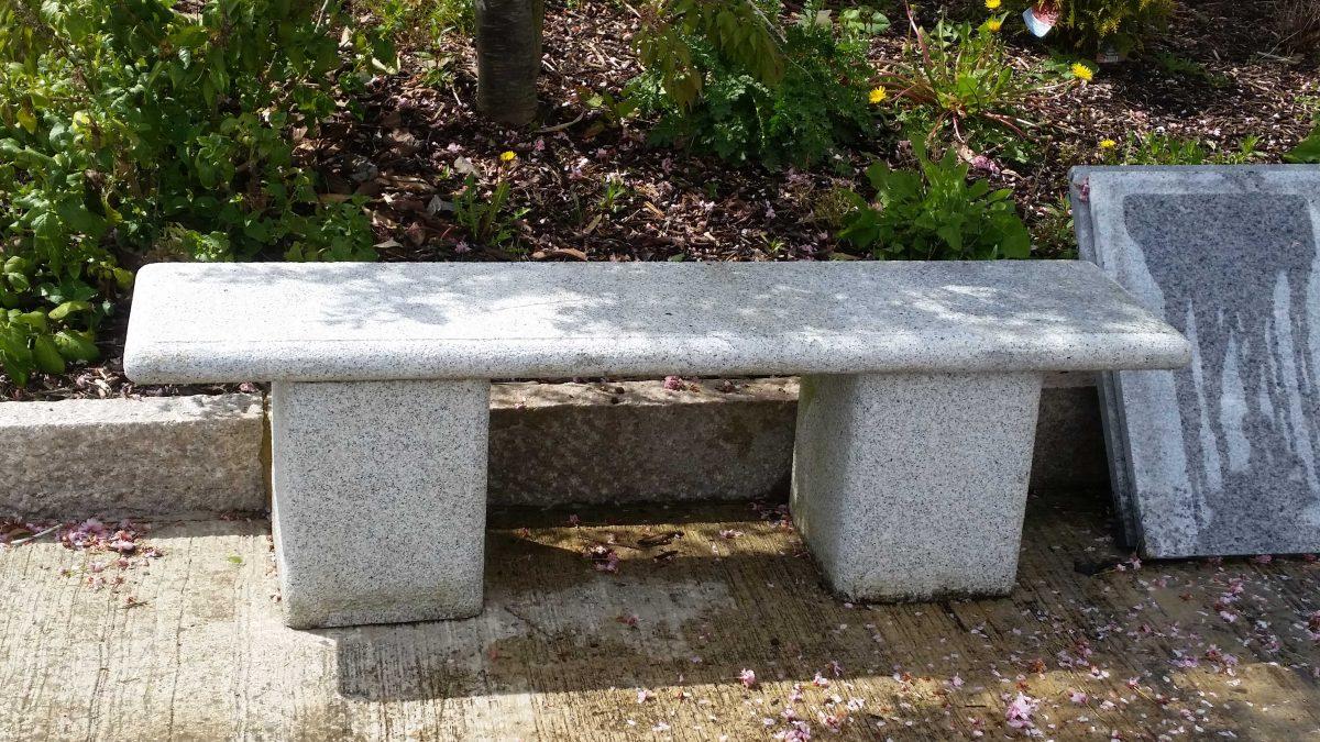 Granite Polished Bench Elegant Seating