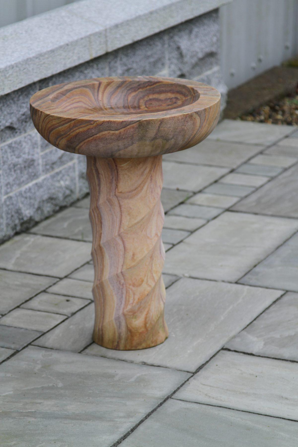 Sandstone Bird Bath Garden Ornament