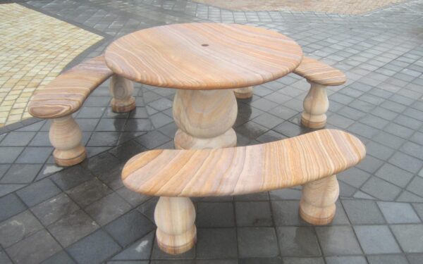 Sandstone Table and Benches