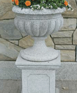 Granite Flower Pot and Stand