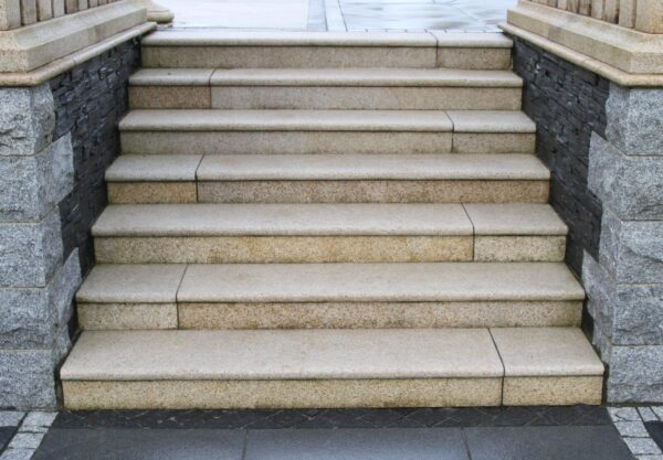 Brown Granite cladding steps