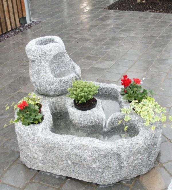 Granite Cascading Flower Fountain