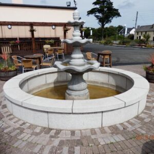 Three Tier Granite Fountain and Surround