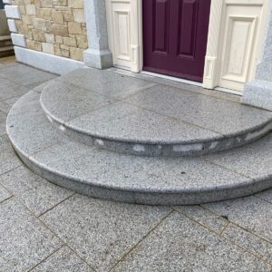 Grey Granite Curved Cladding steps